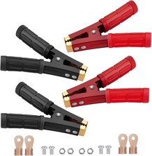 4PCS Battery Jumper Cable Clamps, Heavy Duty Pure Copper Car Battery Clamps, 500