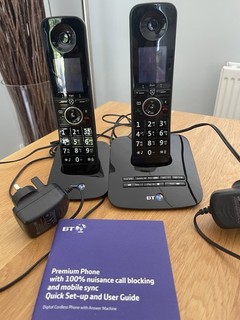 BT Premium Twin Cordless Answer Phone Black With 100% Nuisance Blocking