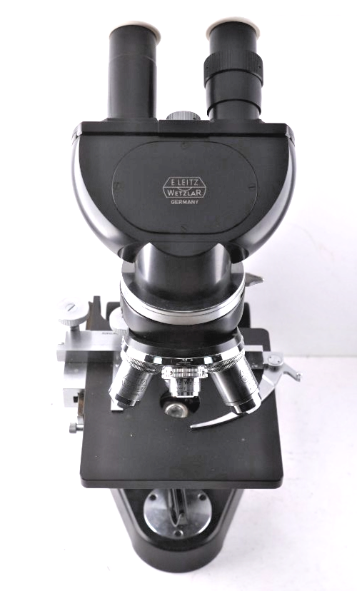 Vintage Leica Ernst Leitz WETZLAR Binocular Microscope with 4
