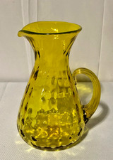 Vintage Blenko #6919/HTF Rare Lemon Yellow Gl...