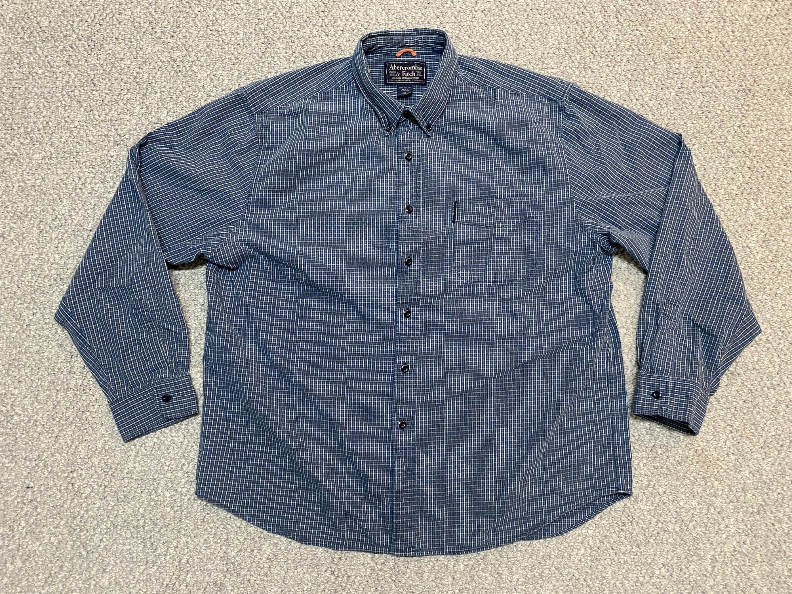Vintage Abercrombie and Fitch Men's Long Sleeve Button Up Workshirt Casual XL
