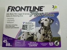 FRONTLINE Plus Flea and Tick Treatment for Large Dogs 45-88 Pounds 3 Doses