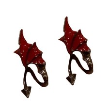 Trendy Dark Wing Ear Studs Lightweight Comfortable Earrings Gothic Style Jewelry