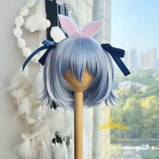 1/6 1/4 1/3 Uncle BJD Anime Wig Gradient Short Bob Ribbon Ties Headwear Cosplay