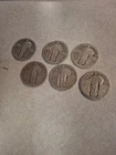 Standing Liberty Quarters 6pc no dates.