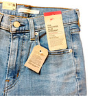 NWT 27 4 Tall Levi's 724 High Rise Slim Straight Distressed Denim Blue Jeans NEW — photo 5