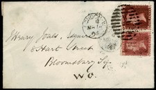 Penny Red Stamps Fine QueenVictoria Postal History London Duplex FAMED SOLICITOR