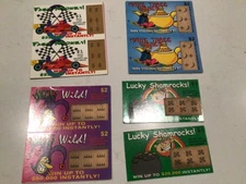8 PHONY FAKE SCRATCH OFF ALL WINNING LOTTERY TICKETS GAG GIFT JOKE PRANK WINNER