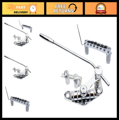 Guyker Guitar Bridge Tailpiece Tune-O-Matic Roller Saddle Combo Chrome