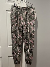 Girls XL 16 Sherpa Lined Camo Jogger Pants Pink Cozy NWT