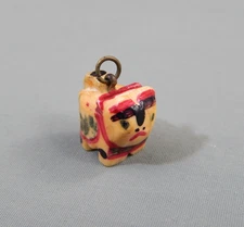 Vintage 1930's Japanese Carved Maneki-Neko Cat Figural Charm