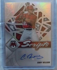 2022 Mosaic Scripts Cody Wilson Silver Prizm Rookie Auto RC Nationals SC-CW