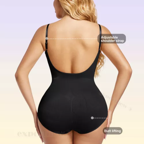 Body para mujer espalda baja control abdomen sin costuras espalda sin espalda modelador calzoncillos top - Imagen 6 de 44