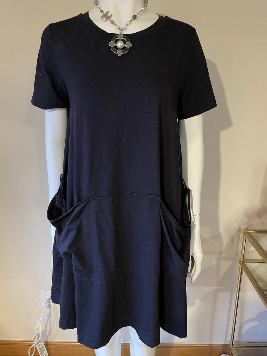 COS A-line Dress Relax Fit Black Mini Pockets Drawstring S