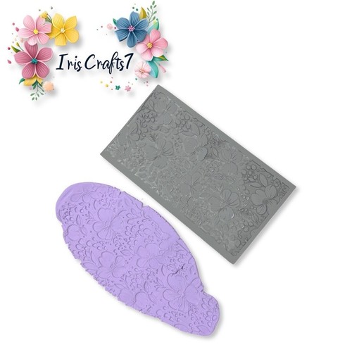 Floral 2 polymer clay rubber texture mat - Silver Clay Tools - Picture 4 of 5