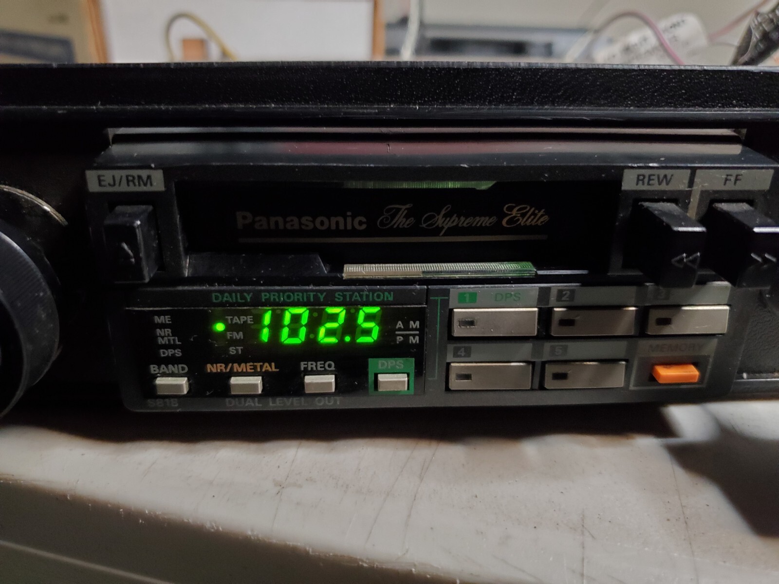 Panasonic THE SUPREME ELITE Vintage Cassette Car Deck Stereo - PARTS OR REPAIR