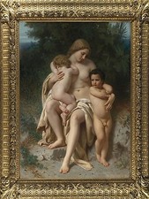 CAIN AND ABEL W. Bouguereau nude Tile Mural Kitchen Backsplash Marble Ceramic