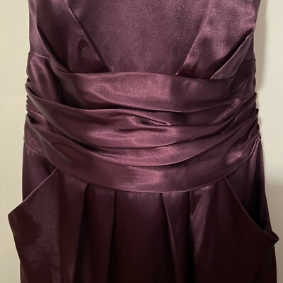 dark purple satin bridesmaid dresses Sheath-Column Maxi Luxe Satin Bridesmaid Dress COCOMELODY CS0607BM, Grape main image 0