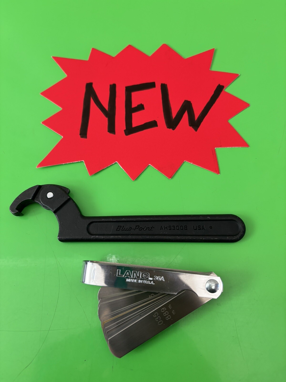 blue-point tools adjustable hook spanner wrench feeler gauges