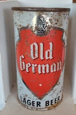 Old German Lager Beer, Empty Flat Top Can, Grace Bros