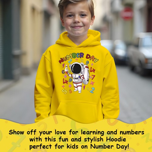 Boys and Girls Number Day Ideas Jumper Hoody with Fun Math Equations #ND - Picture 5 of 31