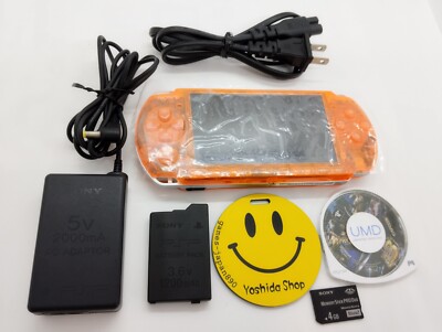 Sony PSP-3000 Playstation Portable Handheld Console Clear Orange