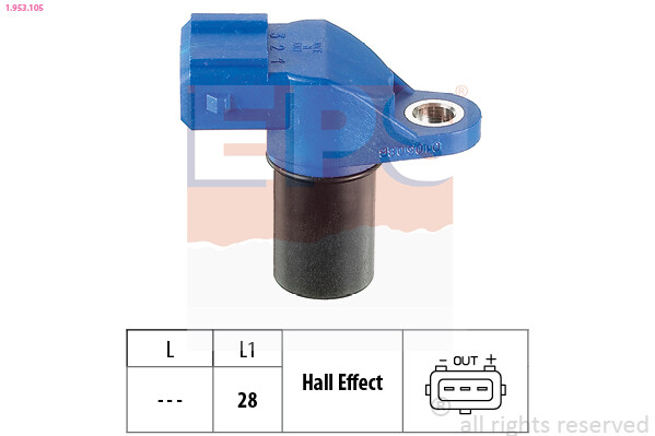 EPS 1.953.105 Sensor, Camshaft Position For CitroËN Peugeot-image