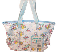 NEW WITH TAGS VINTAGE CUTIE PIE BLUE DIAPER BAG WITH /CHANING PAD 12" X 17"