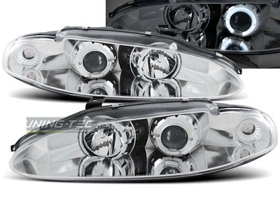 Faros for Mitsubishi ECLIPSE 95-96 Angel Eyes Chrome envío gratis LPMI01WL XINO 