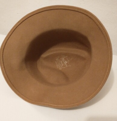 Vintage Geo W Bollman & Co Doeskin 100% Wool Felt Hat Camel Tan Union Made USA Vintage Womens Doeskin Tan/Beige Felt Hat Geo W. Bollman  main image 2
