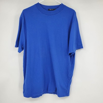 T Alexander Wang Men's Cotton Blue Short Sleeved Crewneck T Shirt Size Large