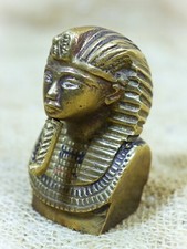 Antique Brass Statue, Ancient Egyptian Pharaoh King Ramses II, Figurine Heavy