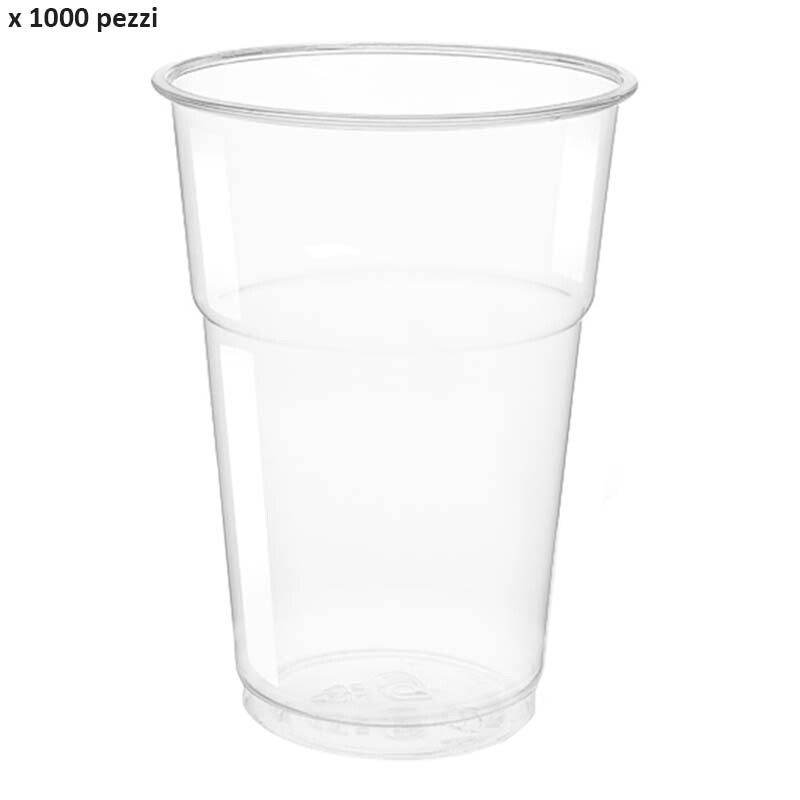 1000pz Bicchieri Kristal Aristea Naturia Birra Pub in R-PET trasparente 400cc