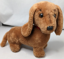 VTG 1976 Dakin Dachshund Dog Plush Stuffed Animal 12" Brown Tan