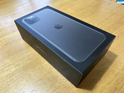 iPhone 11 Pro Max Space Grey BOX ONLY w/ Instruction Manuals & Stickers