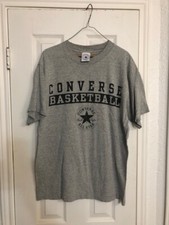 Old-School Converse Basketball Shirt Size Gray Large