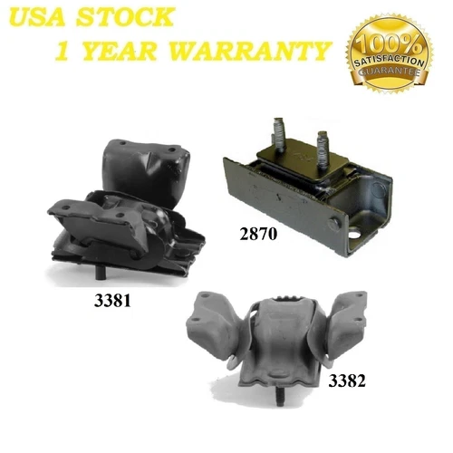 3 PCS MOTOR & TRANS MOUNT FIT 2000-2004 Ford Excursion 6.8L 4WD - Auto Trans.