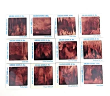 Vintage Pana Vue Slides Carlsbad Caverns New Mexico Lot of 12 Slides Totem Poles
