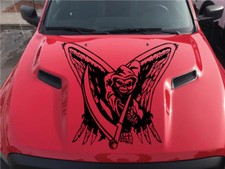 Winged Reaper Grunge Hood Side Rear Car Pickup Truck Vinyl Vehicle Decal Graphic