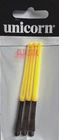 UNICORN SLIKSTIK ALUMINIUM STEMS SIDE LOADING SHAFTS BLACK YELLOW MEDIUM