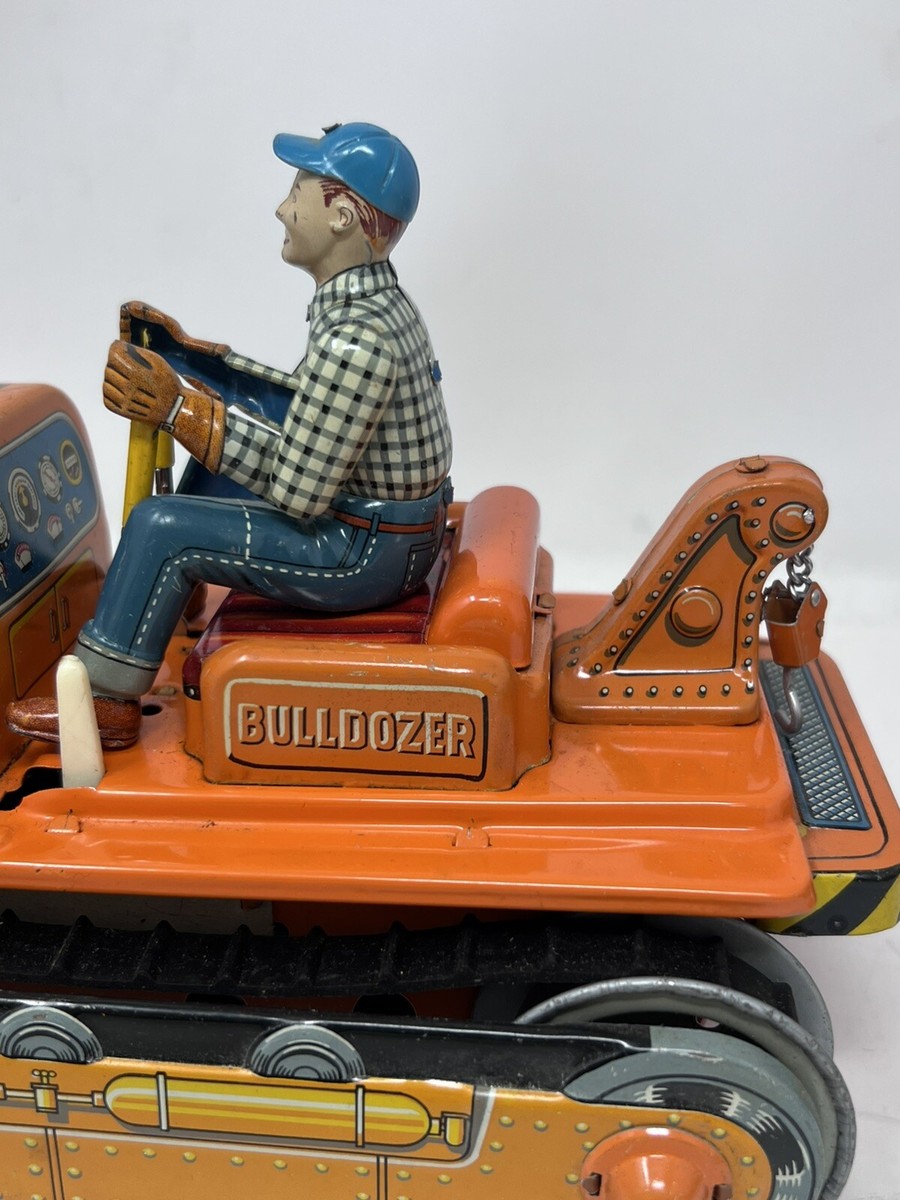 Vintage NOMURA Japan Tin Litho Toy Handy Hank Bulldozer Vintage NOMURA Japan Tin Litho Toy Handy Hank Bulldozer