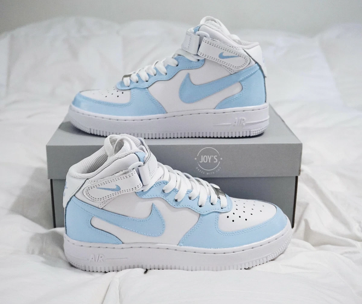 Baby Blue and Pink Custom Air Force 1 Sneakers – JOY'S