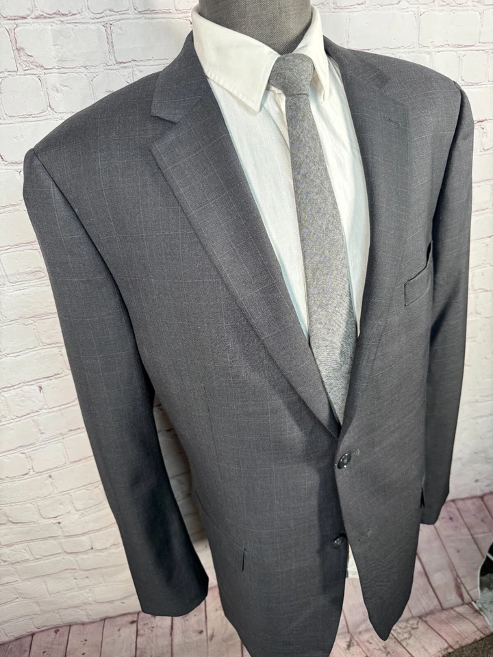 Nuevo Abrigo Blazer Chaqueta TASSO ELBA Para Hombres Gris Carbón Overcheck Deportivo TALLA 46L Foto 3 de 4