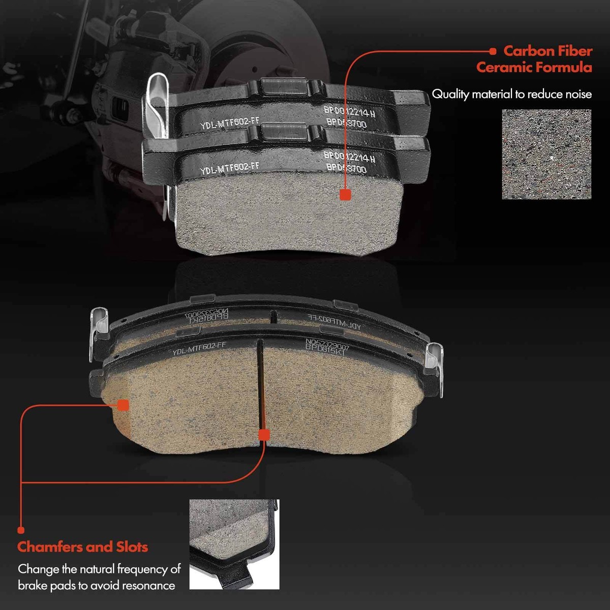 Front & Rear Disc Brake Rotors & Ceramic Pads for Suzuki SX4 07-13