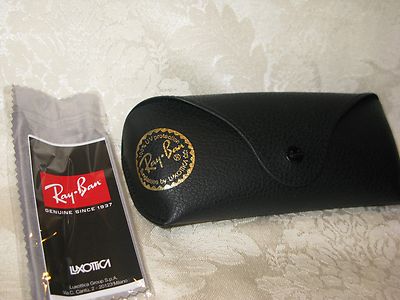 Ray-Ban Sunglasses Case&Cloth Black New 100% Authentic