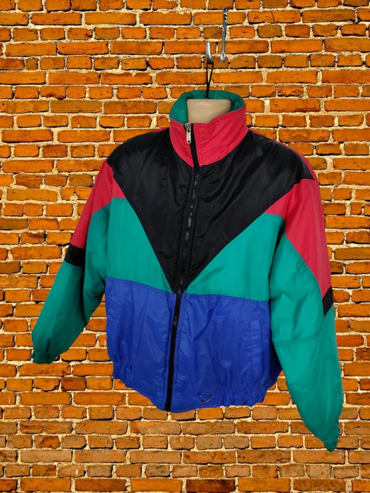 MENS CORTINA XL BLUE RED GREEN VINTAGE SKI RETRO PADDED PUFFER JACKET COAT - Image 3 of 4