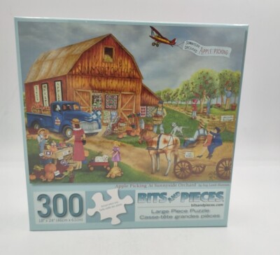 Bits and Pieces APPLE PICKING AT SUNNYSIDE ORCHARD 300 Large Piece JIGSAW PUZZLE