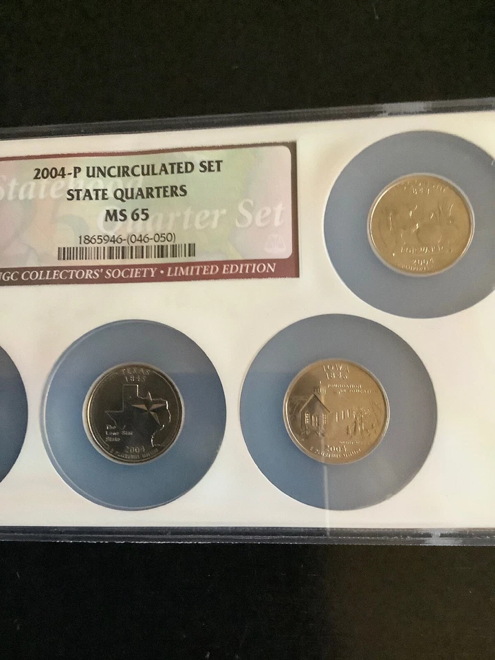 2004-P U.S Mint State Quarters Uncirculated Set- All Graded NGC MS65 - Image 2 of 4