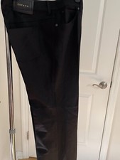 Escada Couture Black Wool Pants Jeans, Size 42. New