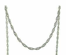 Silver rope (Prince of Wales) chain, 2.3 mm link, 16" / 41 cm